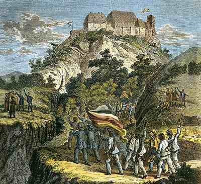 Aufstieg der Burschen zur Wartburg 1817